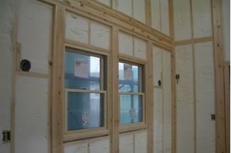 Insulation in a new residential structure.
